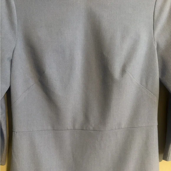 Banana Republic light blue 3/4 sleeve ruffled hem Fitted mini dress size 2 - Picture 4 of 14